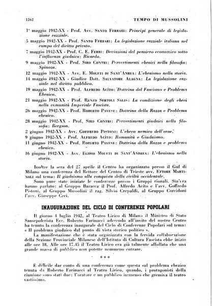 Tempo di Mussolini sintesi mensile di storia, studi politici, azione fascista: organo ufficiale del Centro milanese per lo studio del problema e braico