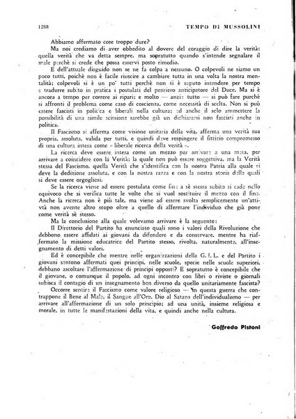 Tempo di Mussolini sintesi mensile di storia, studi politici, azione fascista: organo ufficiale del Centro milanese per lo studio del problema e braico