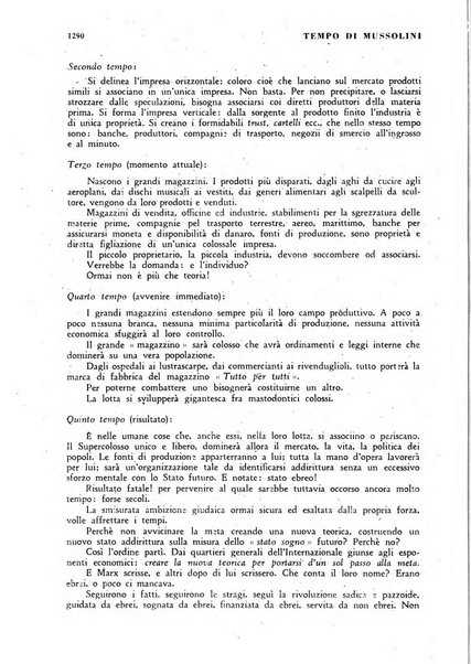 Tempo di Mussolini sintesi mensile di storia, studi politici, azione fascista: organo ufficiale del Centro milanese per lo studio del problema e braico