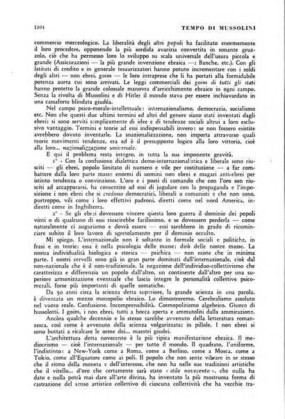 Tempo di Mussolini sintesi mensile di storia, studi politici, azione fascista: organo ufficiale del Centro milanese per lo studio del problema e braico