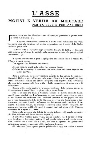 Tempo di Mussolini sintesi mensile di storia, studi politici, azione fascista: organo ufficiale del Centro milanese per lo studio del problema e braico