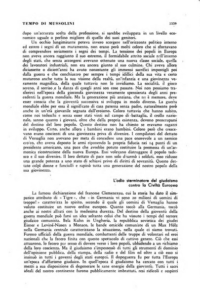 Tempo di Mussolini sintesi mensile di storia, studi politici, azione fascista: organo ufficiale del Centro milanese per lo studio del problema e braico