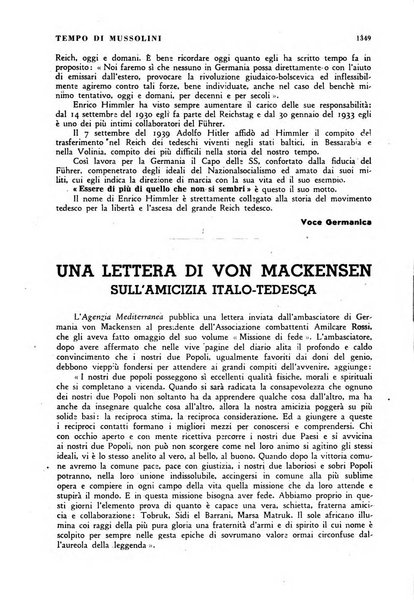 Tempo di Mussolini sintesi mensile di storia, studi politici, azione fascista: organo ufficiale del Centro milanese per lo studio del problema e braico