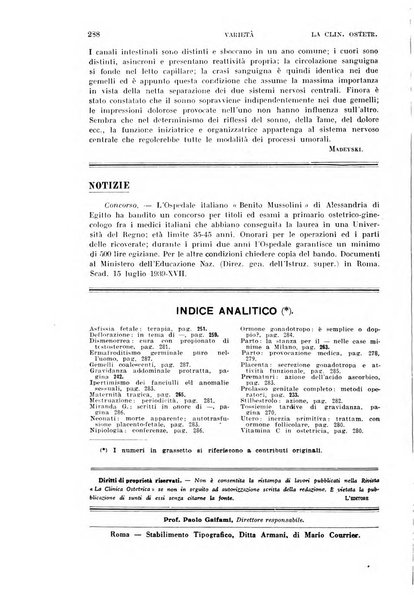 La clinica ostetrica e ginecologica rivista mensile per i medici pratici