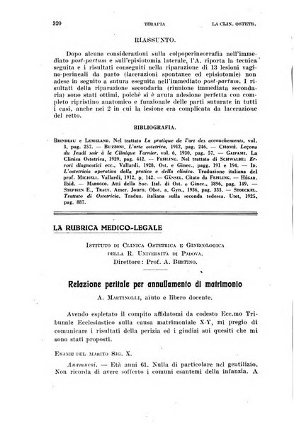 La clinica ostetrica e ginecologica rivista mensile per i medici pratici