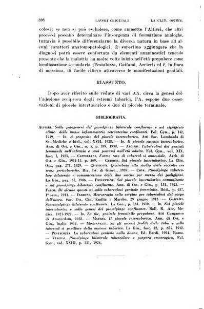 La clinica ostetrica e ginecologica rivista mensile per i medici pratici