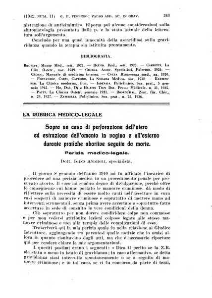 La clinica ostetrica e ginecologica rivista mensile per i medici pratici