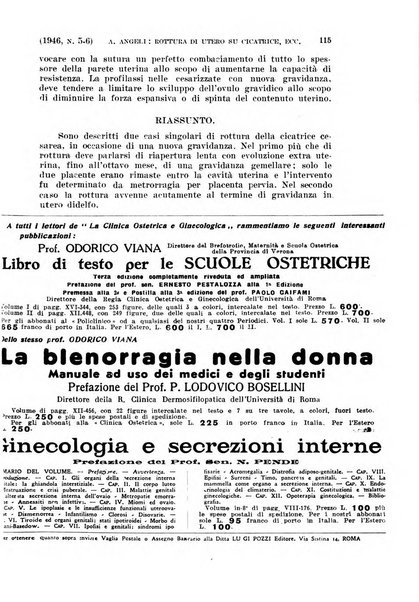 La clinica ostetrica e ginecologica rivista mensile per i medici pratici