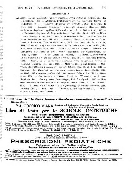 La clinica ostetrica e ginecologica rivista mensile per i medici pratici