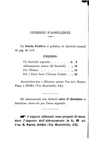 La scuola positiva nella dottrina e nella giurisprudenza penale