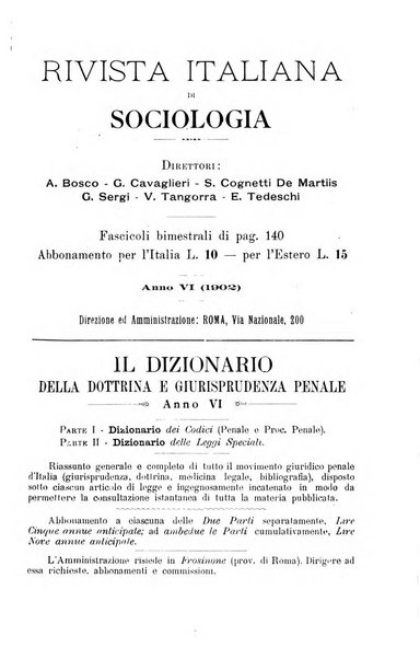 La scuola positiva nella dottrina e nella giurisprudenza penale