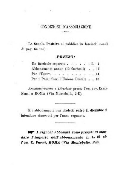 La scuola positiva nella dottrina e nella giurisprudenza penale