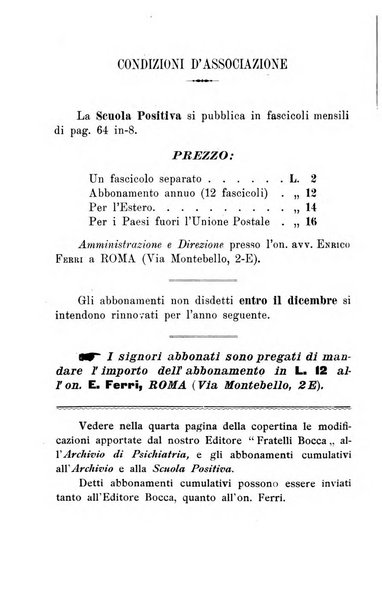 La scuola positiva nella dottrina e nella giurisprudenza penale