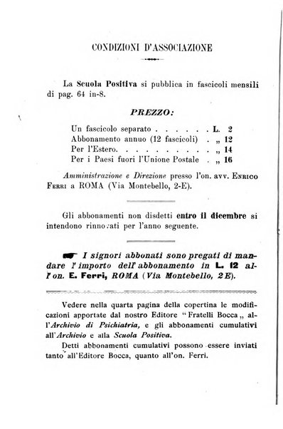 La scuola positiva nella dottrina e nella giurisprudenza penale