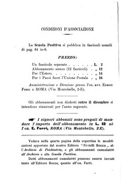 La scuola positiva nella dottrina e nella giurisprudenza penale