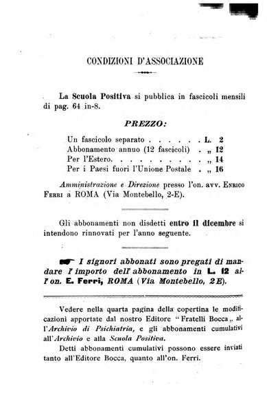 La scuola positiva nella dottrina e nella giurisprudenza penale