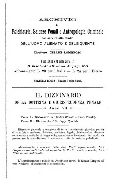 La scuola positiva nella dottrina e nella giurisprudenza penale