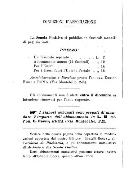 La scuola positiva nella dottrina e nella giurisprudenza penale