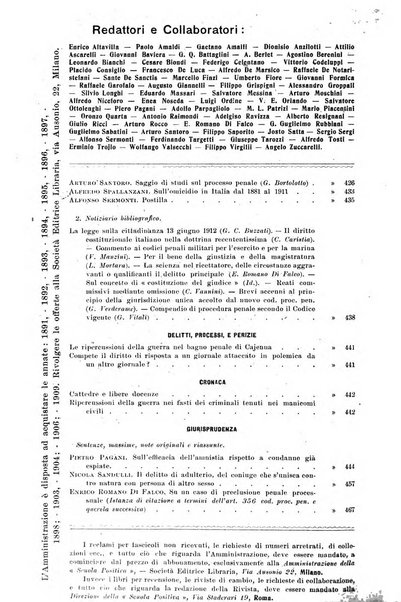 La scuola positiva nella dottrina e nella giurisprudenza penale