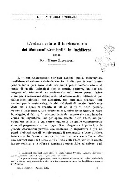 La scuola positiva nella dottrina e nella giurisprudenza penale