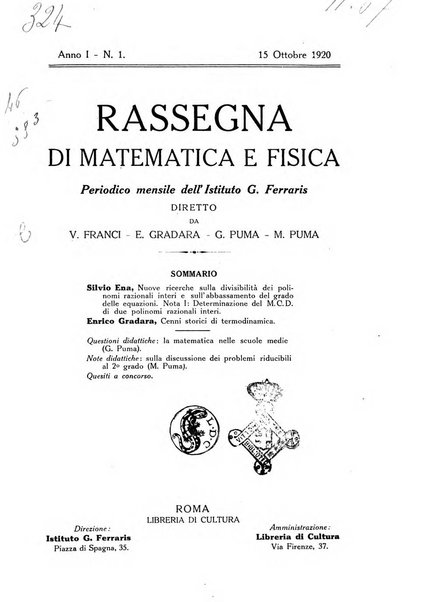 Rassegna di matematica e fisica