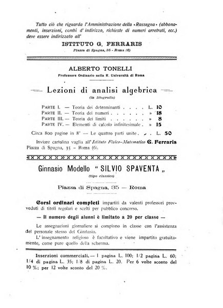 Rassegna di matematica e fisica