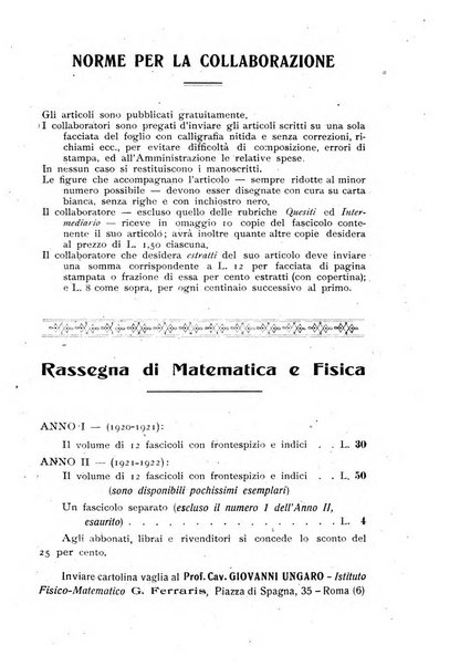 Rassegna di matematica e fisica