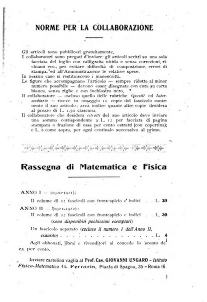 Rassegna di matematica e fisica