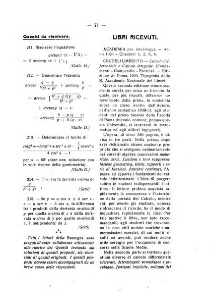 Rassegna di matematica e fisica