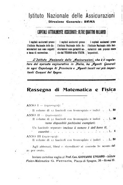 Rassegna di matematica e fisica