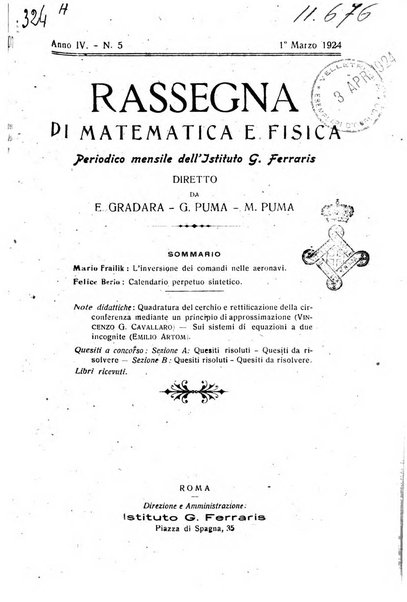 Rassegna di matematica e fisica