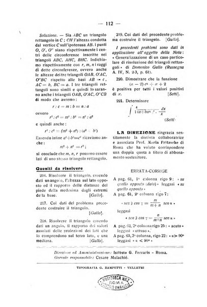 Rassegna di matematica e fisica