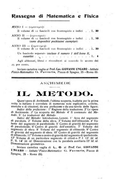 Rassegna di matematica e fisica