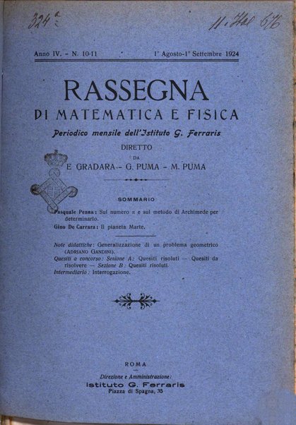 Rassegna di matematica e fisica