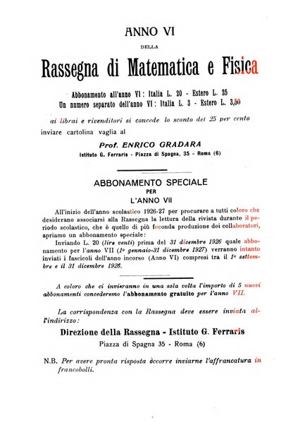 Rassegna di matematica e fisica