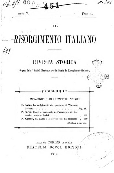 Il Risorgimento italiano rivista storica