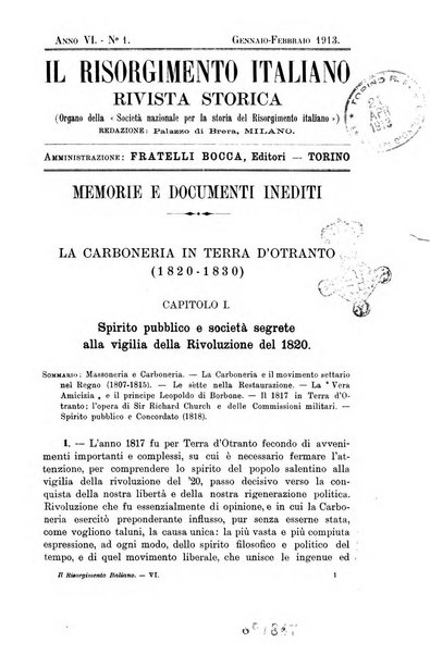 Il Risorgimento italiano rivista storica