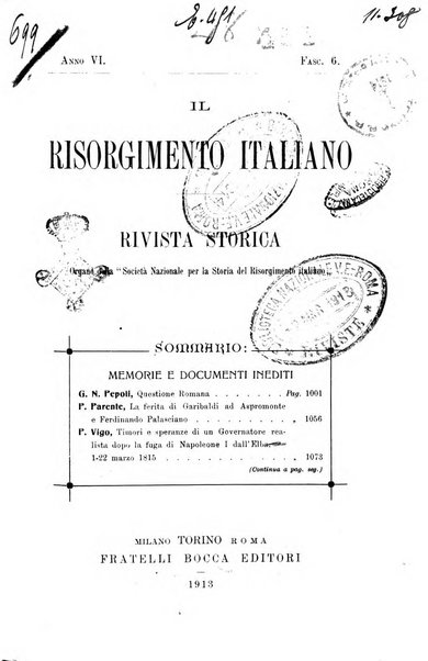 Il Risorgimento italiano rivista storica