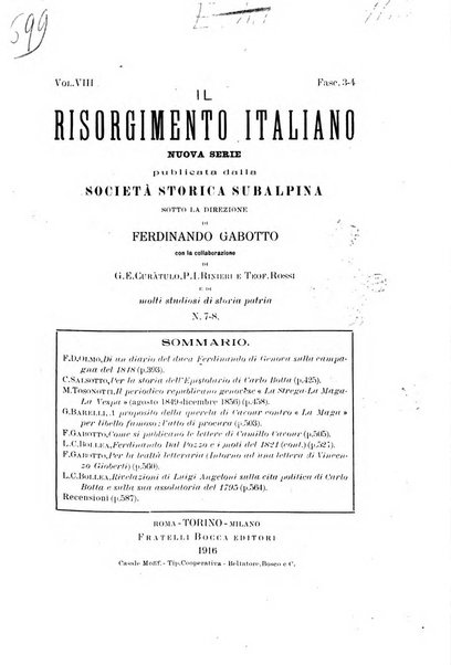 Il Risorgimento italiano rivista storica