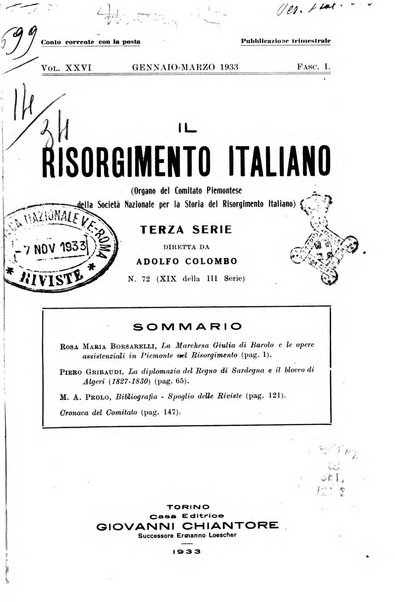 Il Risorgimento italiano rivista storica