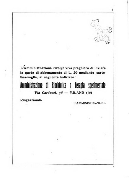 Biochimica e terapia sperimentale organo ufficiale della Societa italiana di Chimica biologica