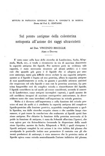 Biochimica e terapia sperimentale organo ufficiale della Societa italiana di Chimica biologica