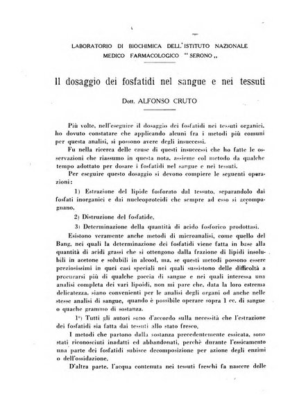 Biochimica e terapia sperimentale organo ufficiale della Societa italiana di Chimica biologica