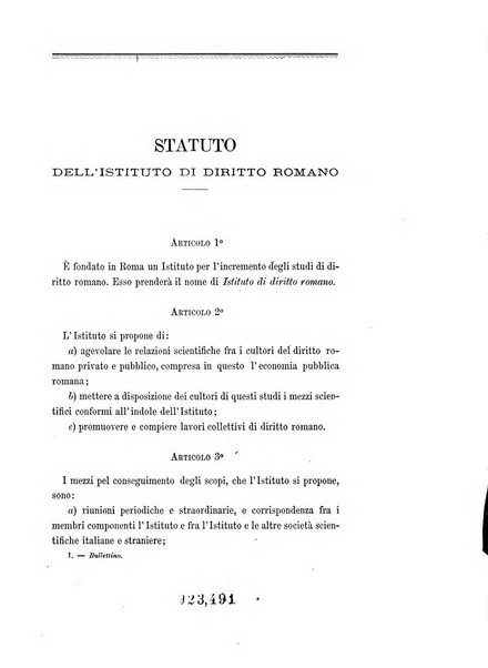 Bullettino dell'Istituto di Diritto romano