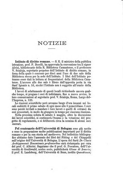 Bullettino dell'Istituto di Diritto romano