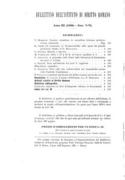 Bullettino dell'Istituto di Diritto romano