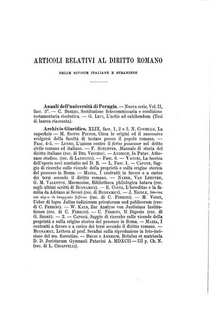 Bullettino dell'Istituto di Diritto romano