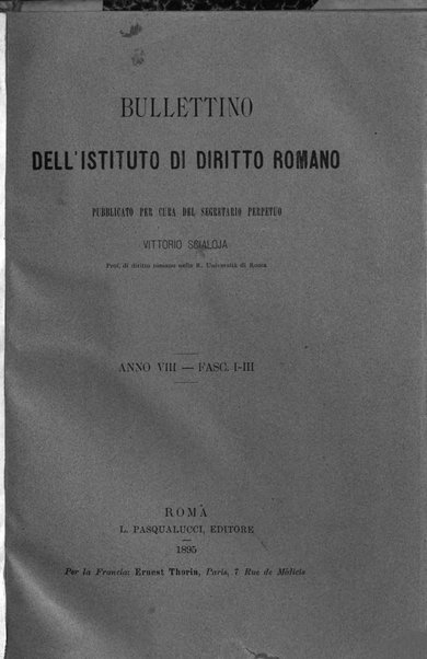 Bullettino dell'Istituto di Diritto romano