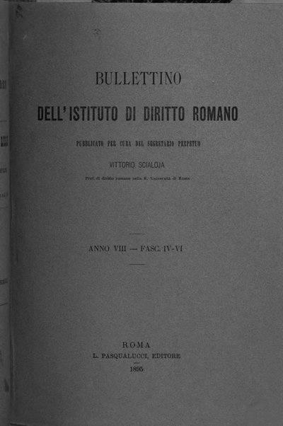 Bullettino dell'Istituto di Diritto romano