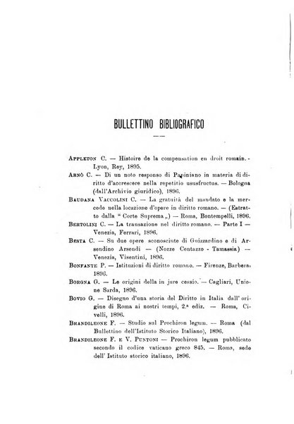 Bullettino dell'Istituto di Diritto romano